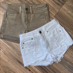 GUC Two pairs size 00 American Eagle shorts